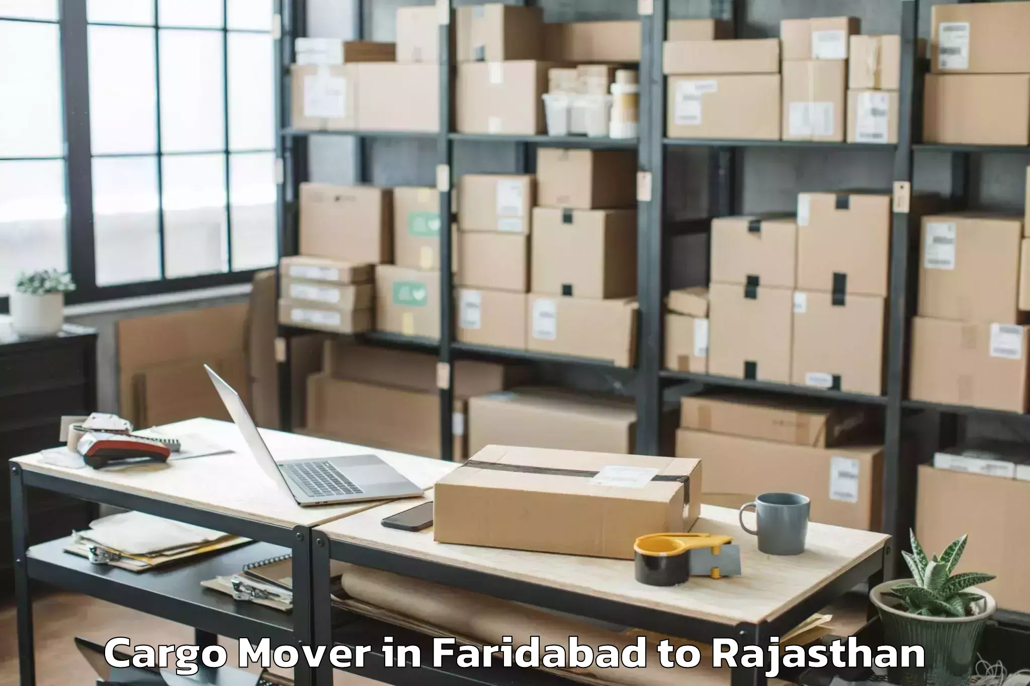 Book Faridabad to Ladnun Cargo Mover Online